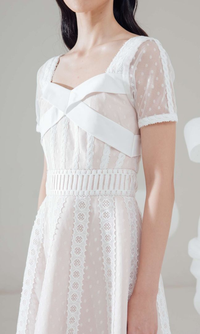 Dunn Dress in White
