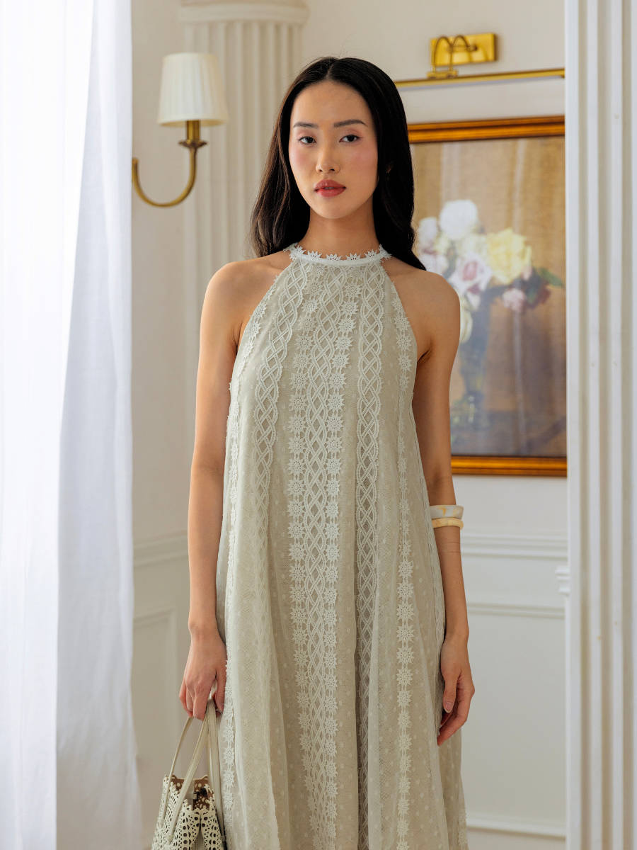 Meena Dress in White