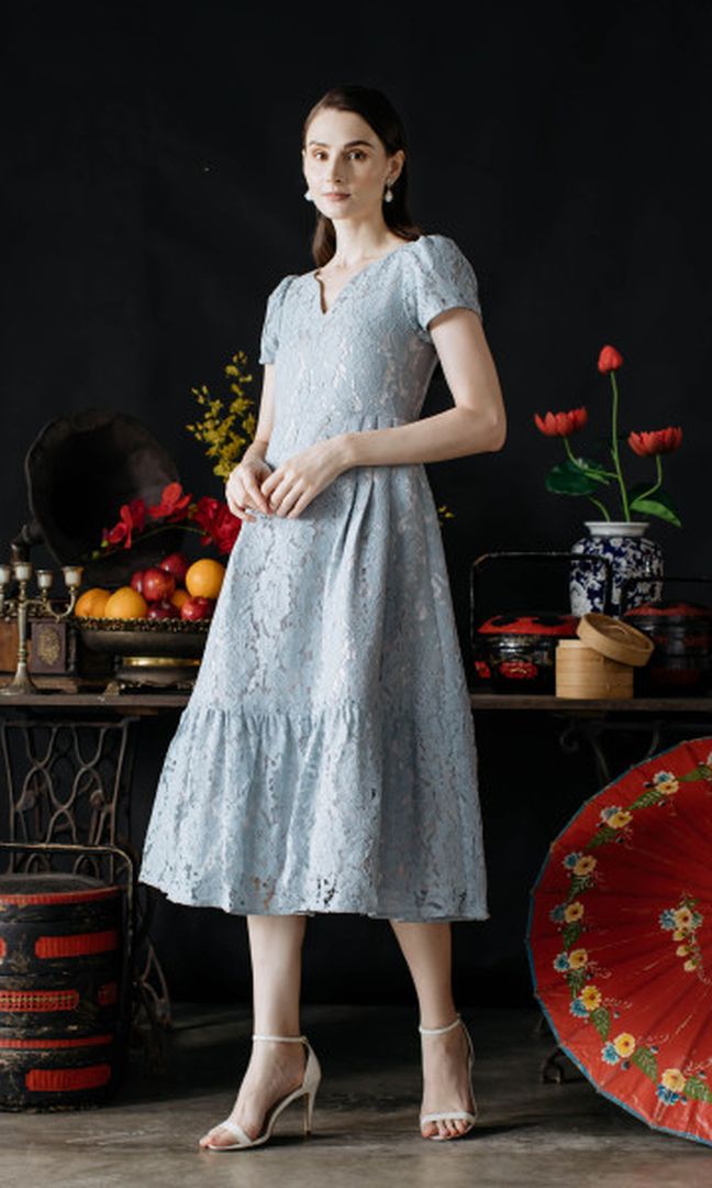 Dal Dress in Ash Blue