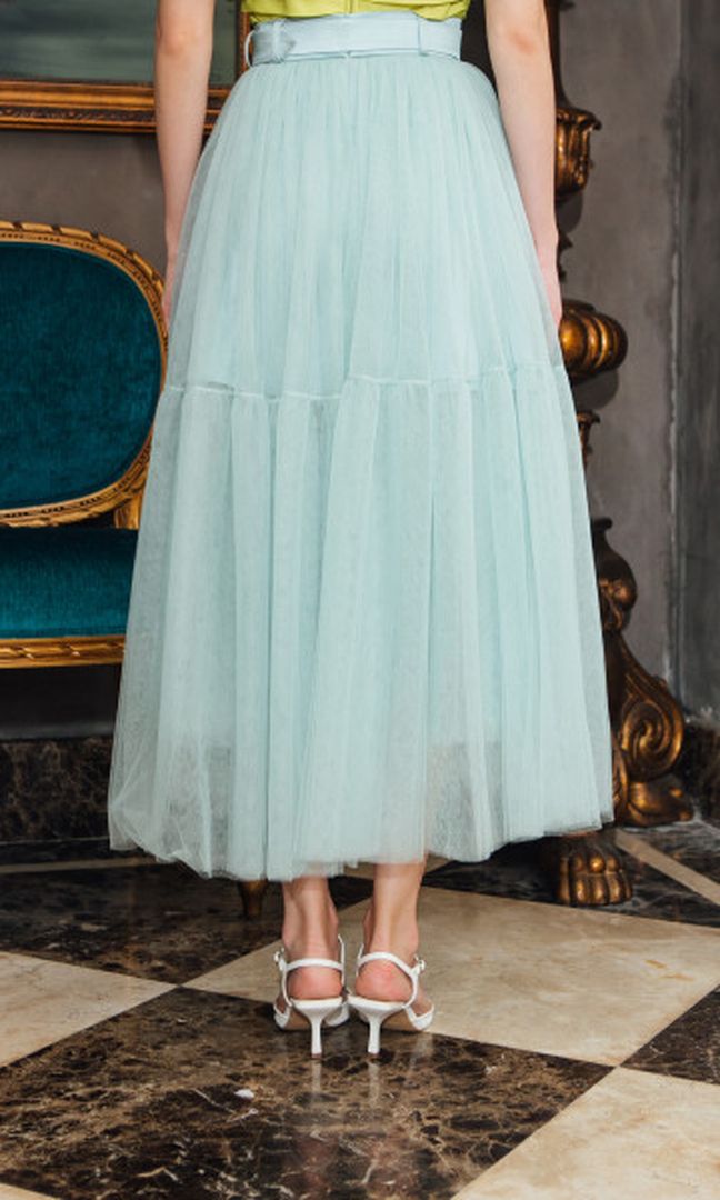 Athena Skirt in Copen Blue