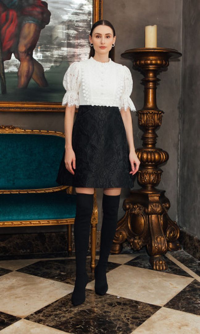 Rumi Dress in Monochrome