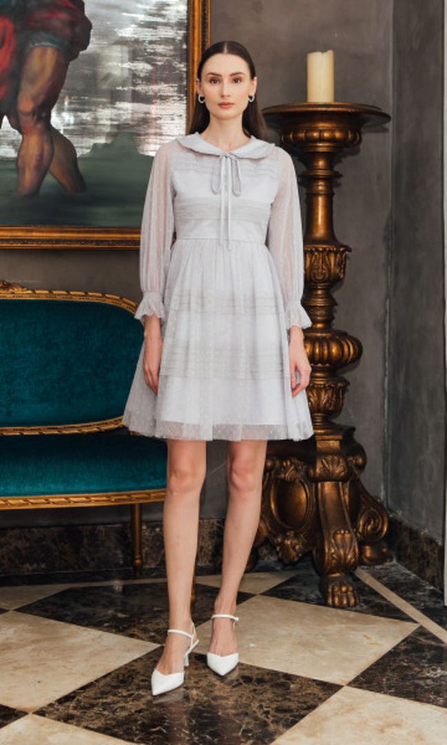 Bijou Dress in Ash Grey