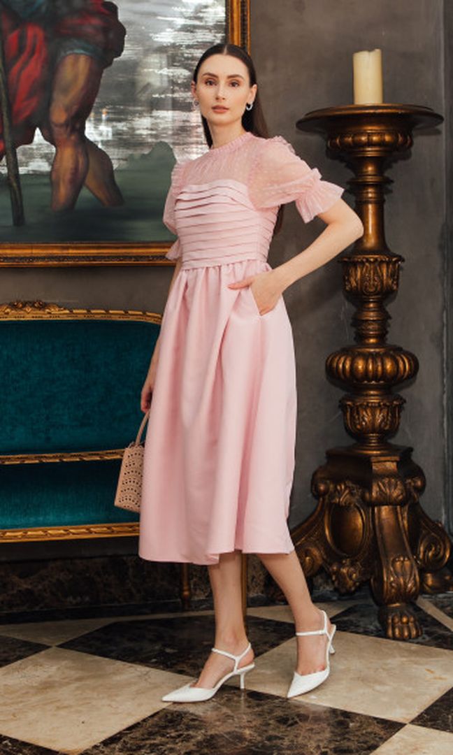 Corinne Dress in Rose