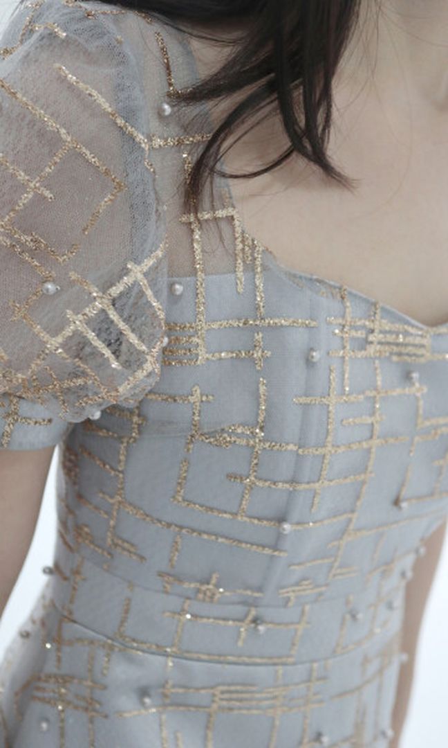 Farah Dress in Silver