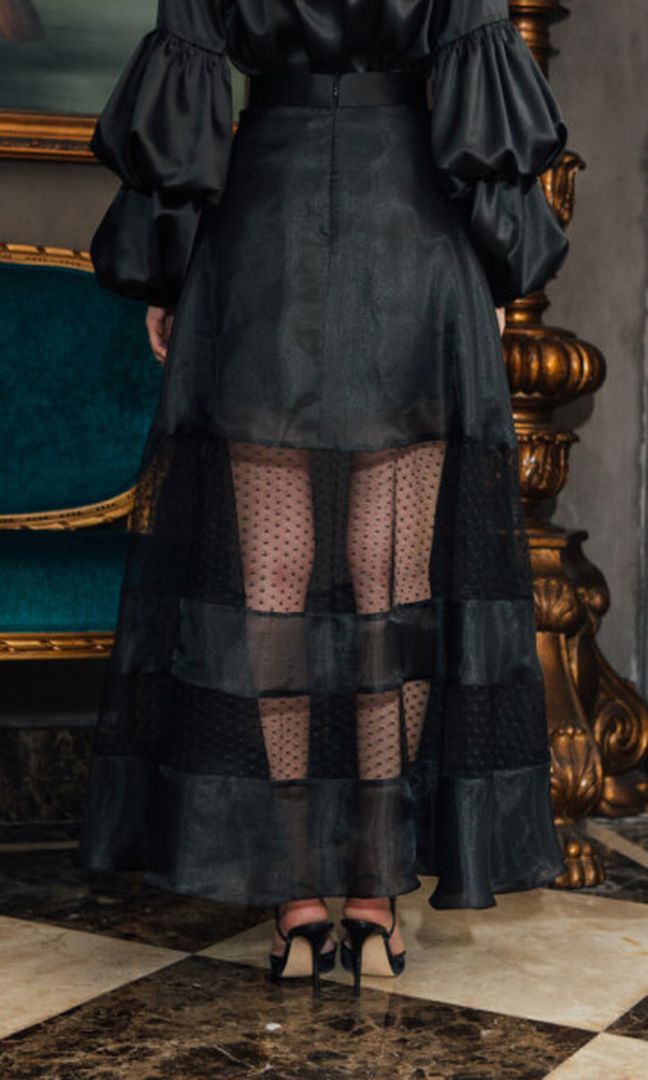 Genevieve Skirt in Black (Ready)