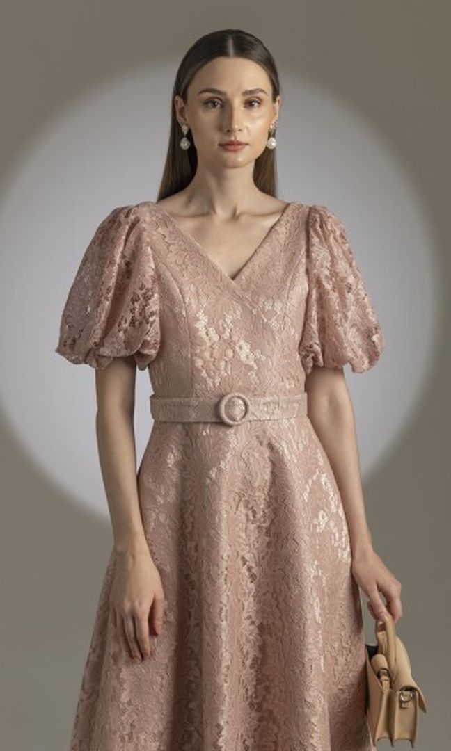 Solange Dress in Dusty Pink (Ready XS)