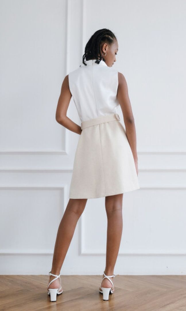 Agnes Dress in Cream (Ready Size L)