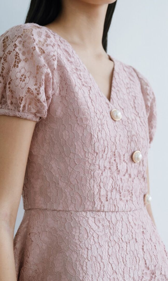Jolene Dress in Dusty Pink (Ready XS,S,M,L,XL)