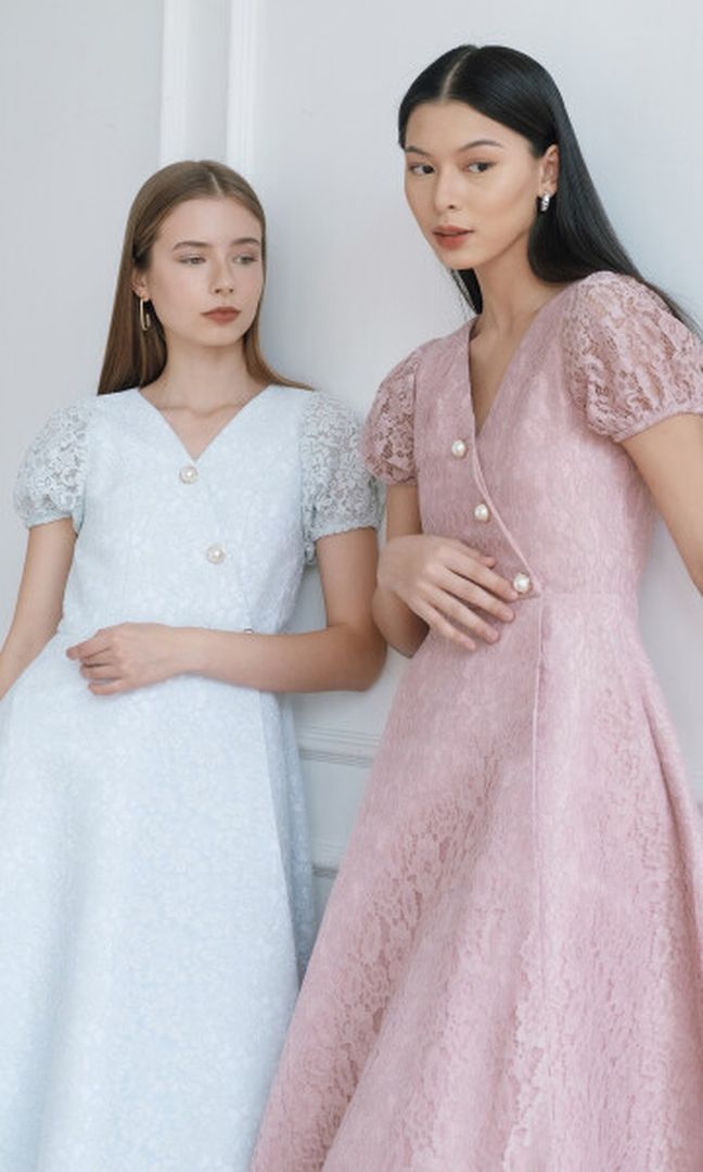 Jolene Dress in Dusty Pink (Ready XS,S,M,L,XL)