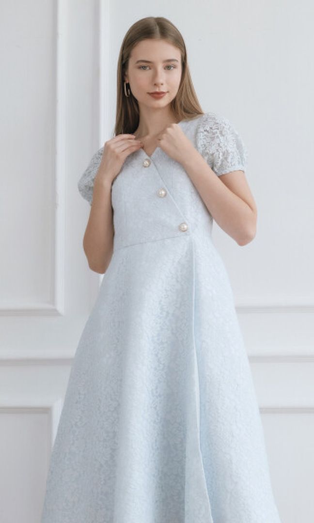 Jolene Dress in Baby Blue (Ready XS,S,M,L)