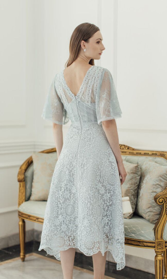 Carmella Dress in Ash Blue