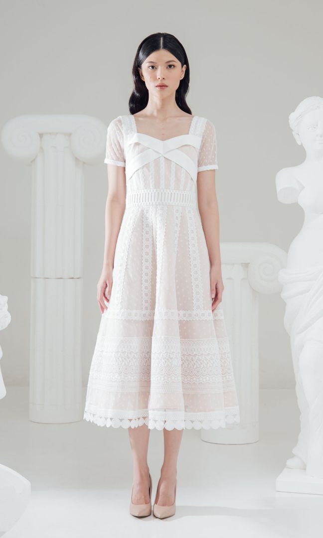 Dunn Dress in White