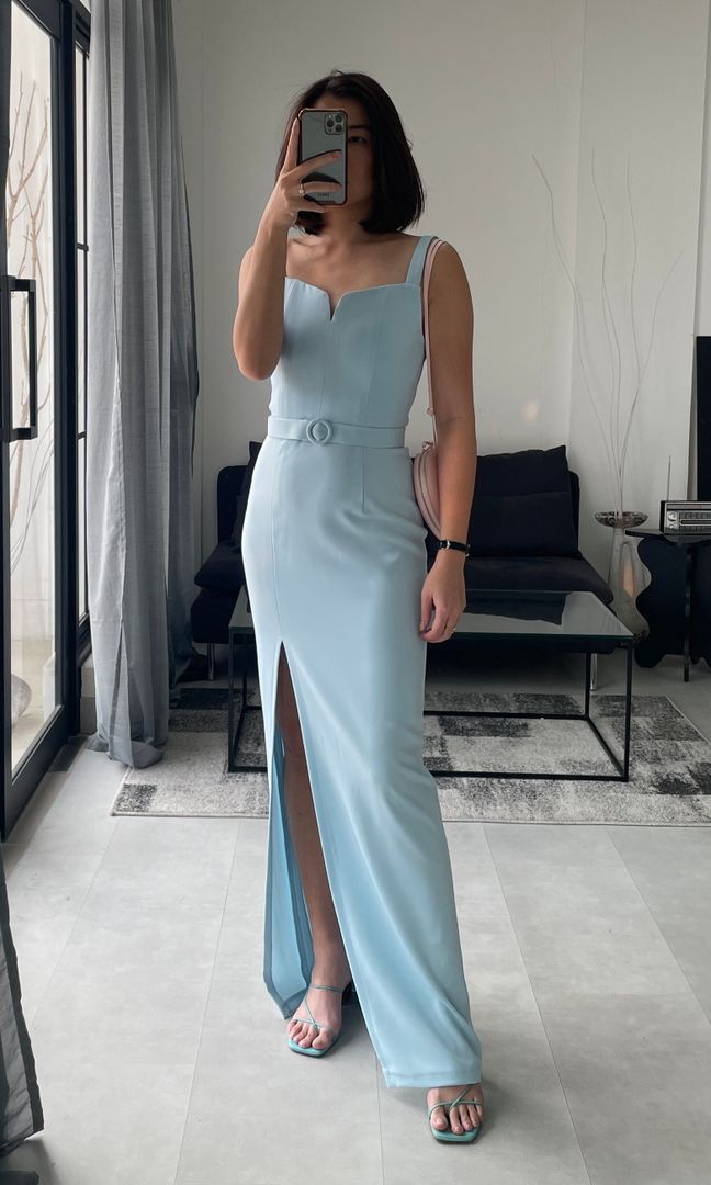 Patel Dress in Ash Blue