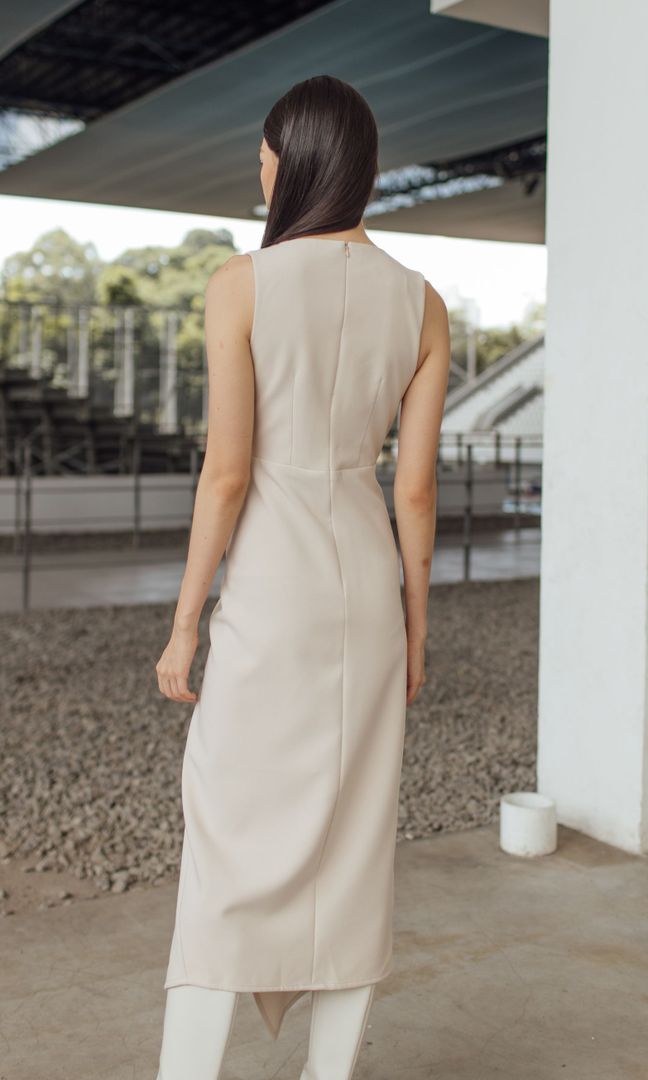 Georgia Dress in Bone