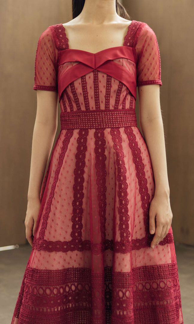Dunn Dress in Maroon