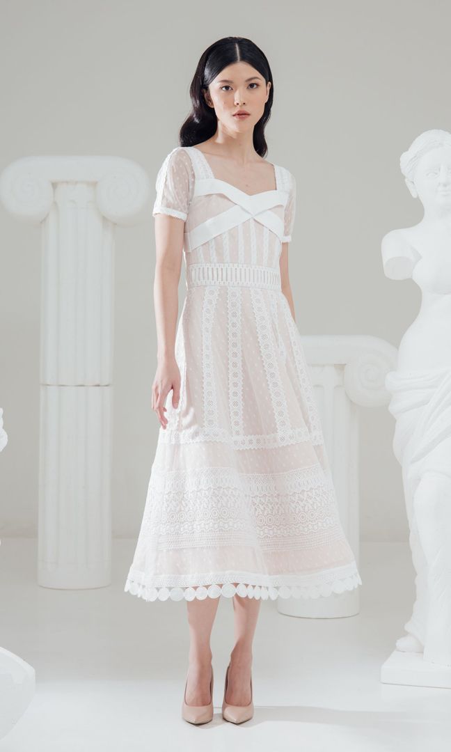 Dunn Dress in White