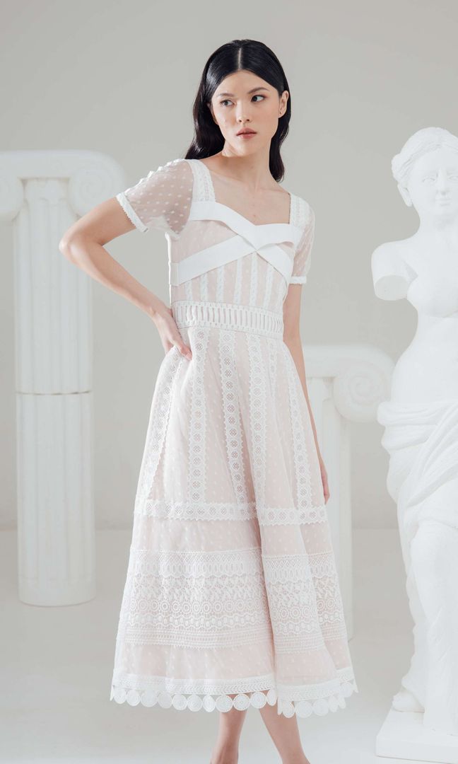 Dunn Dress in White