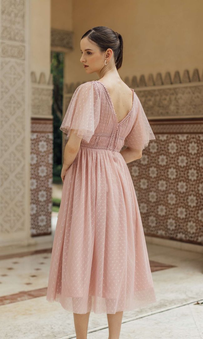 Tarra Dress in Dusty Pink
