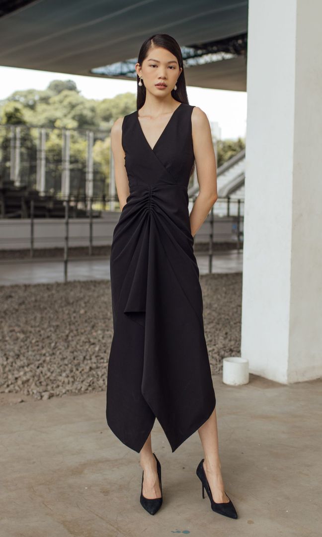 Georgia Dress in Black (READY STOCK)