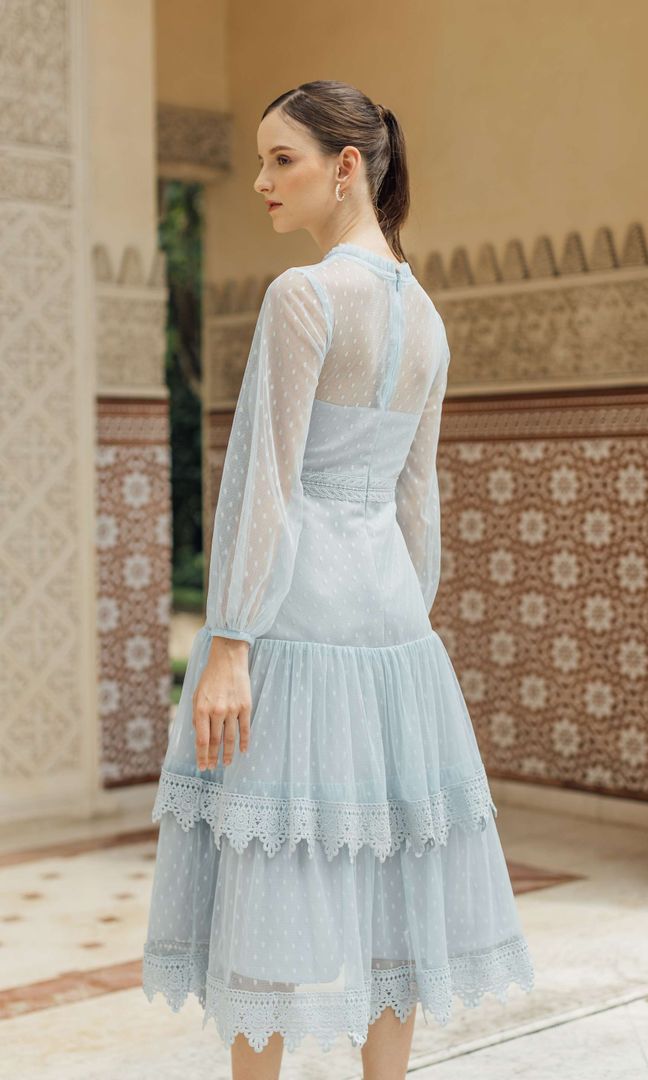 Amarintha Dress in Ash Blue