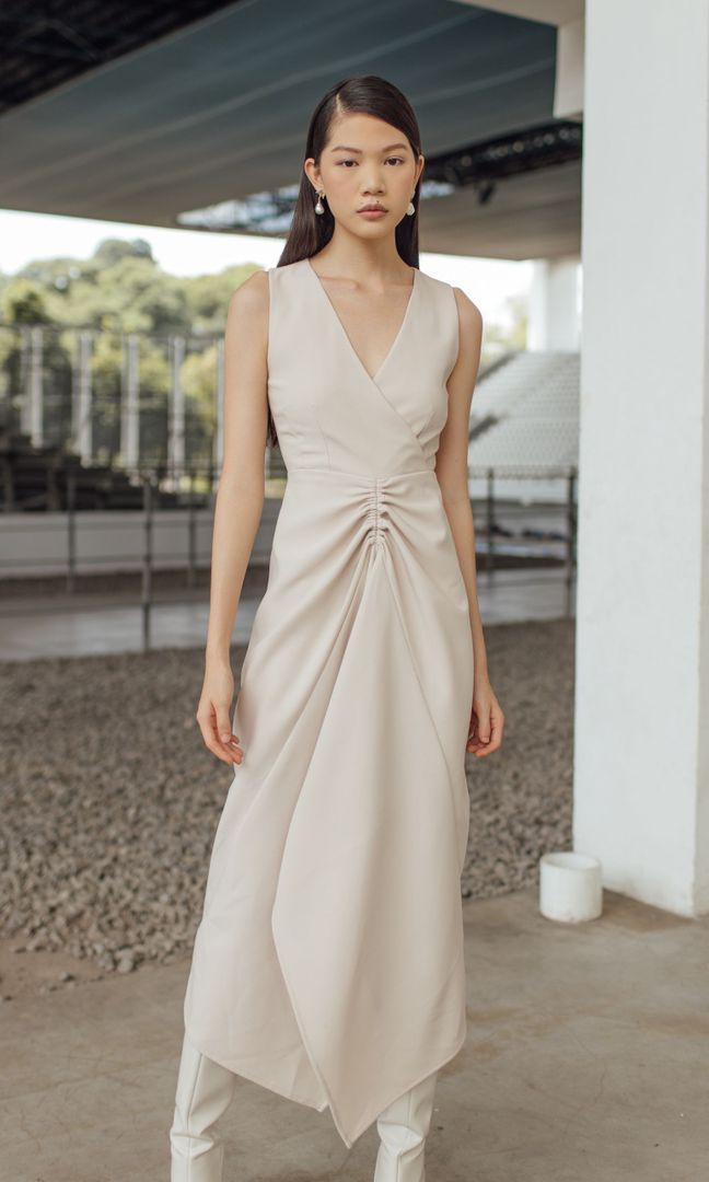 Georgia Dress in Bone