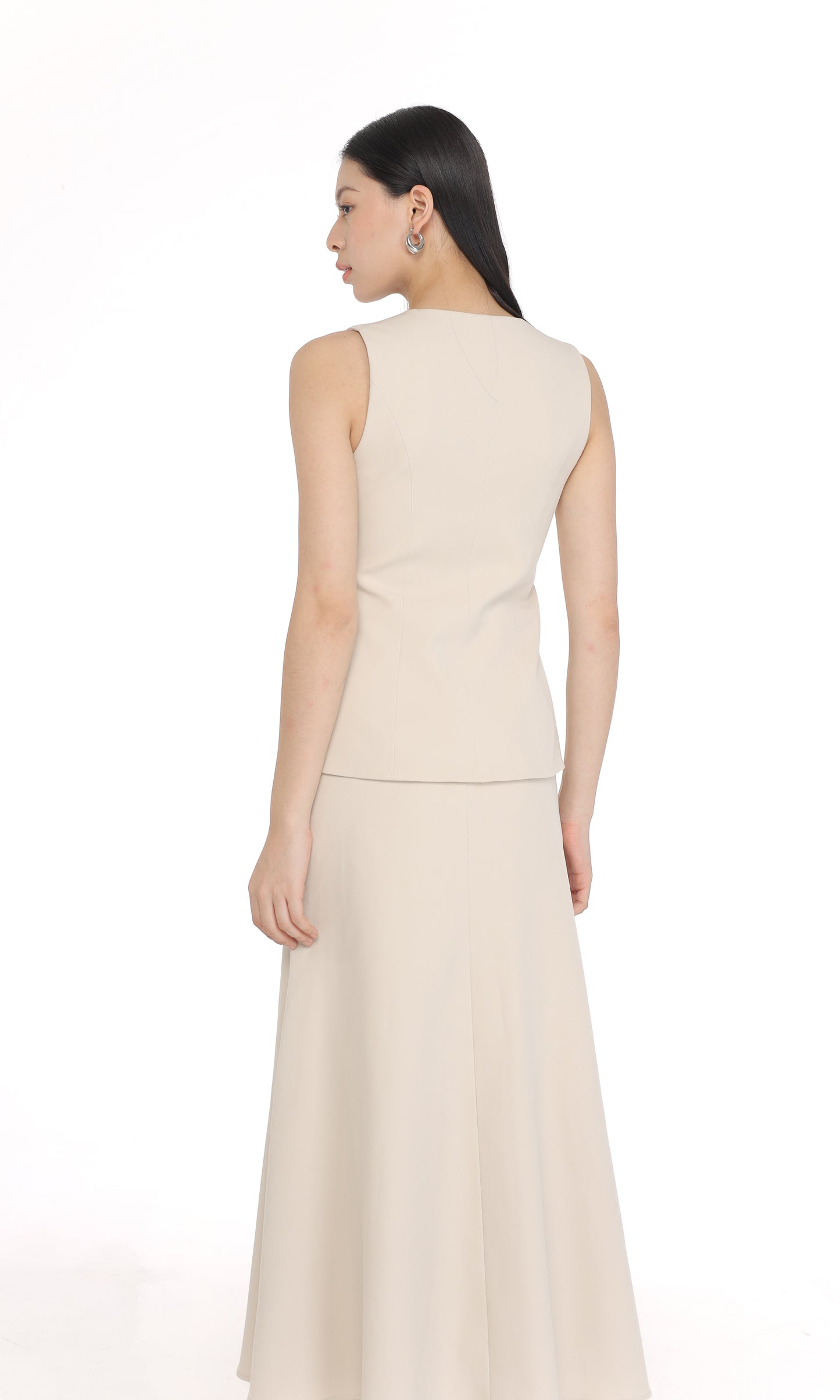 Flute Skirt in Beige