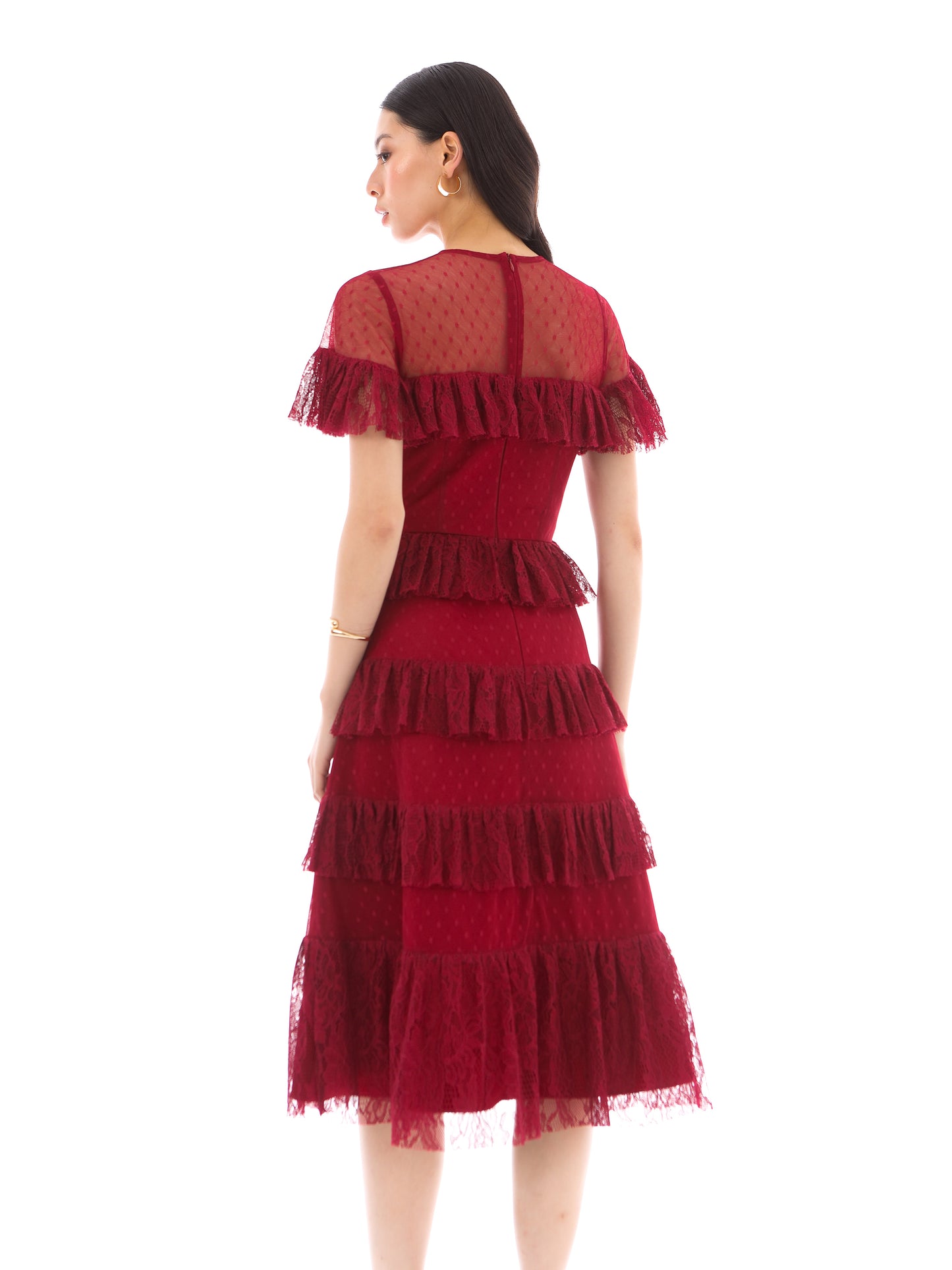 Zuri Dress in Maroon