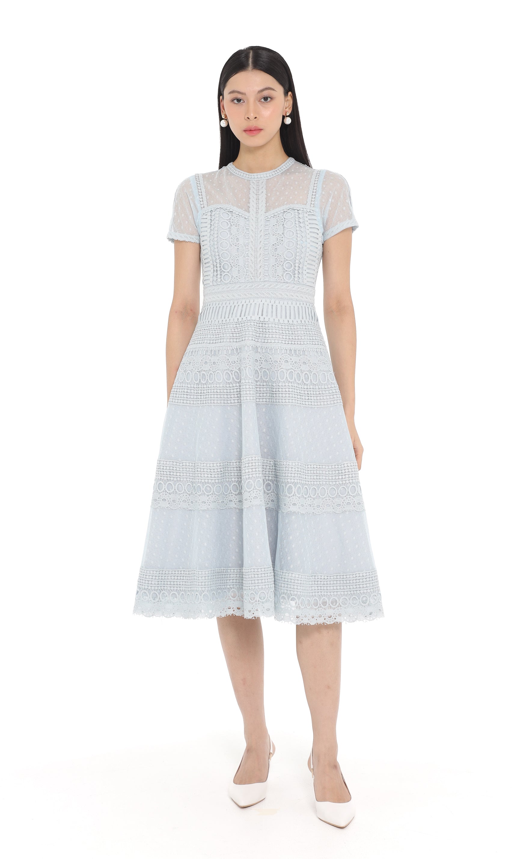 Noola Dress in Ash Blue poshtureofficial Noola Dress in Ash Blue poshtureofficial