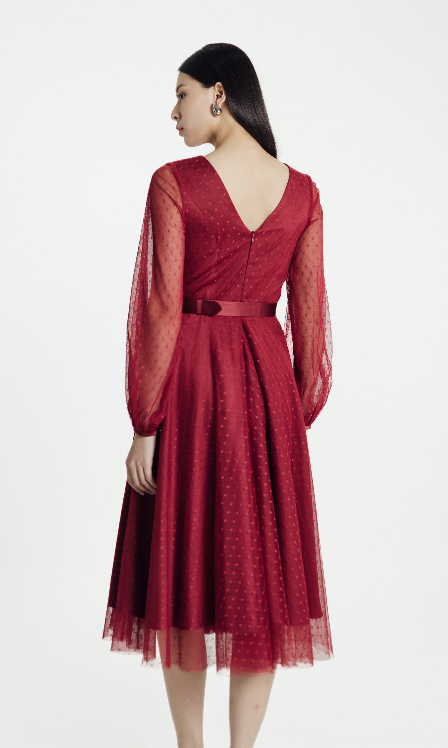Frostine Dress in Maroon