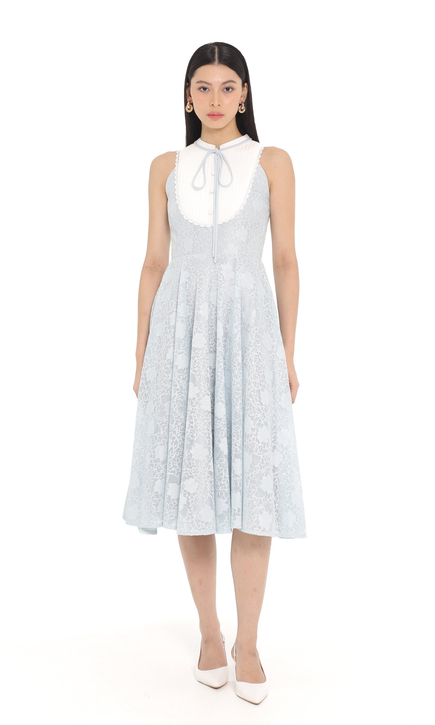 Clary Dress in Ash Blue