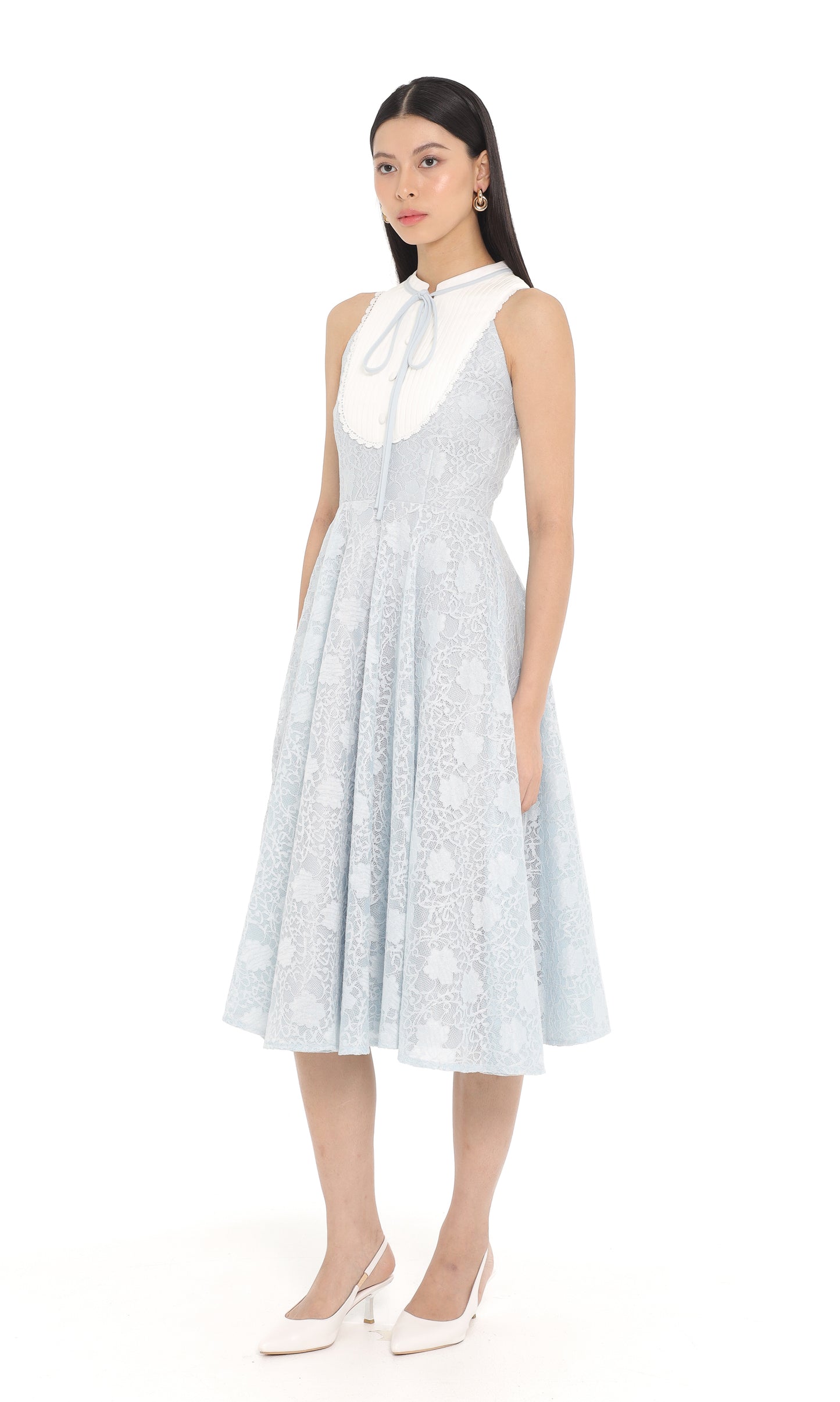 Clary Dress in Ash Blue