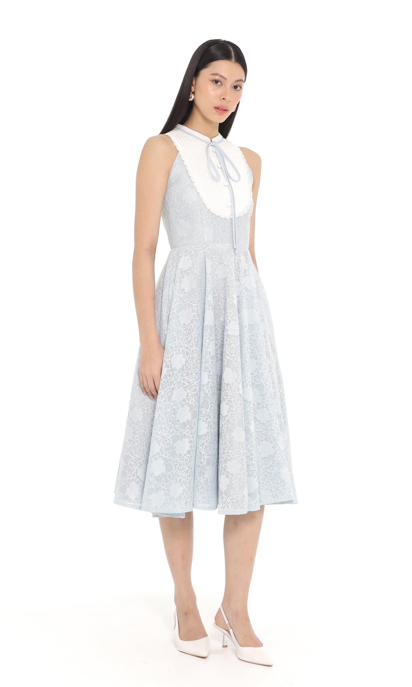 Clary Dress in Ash Blue
