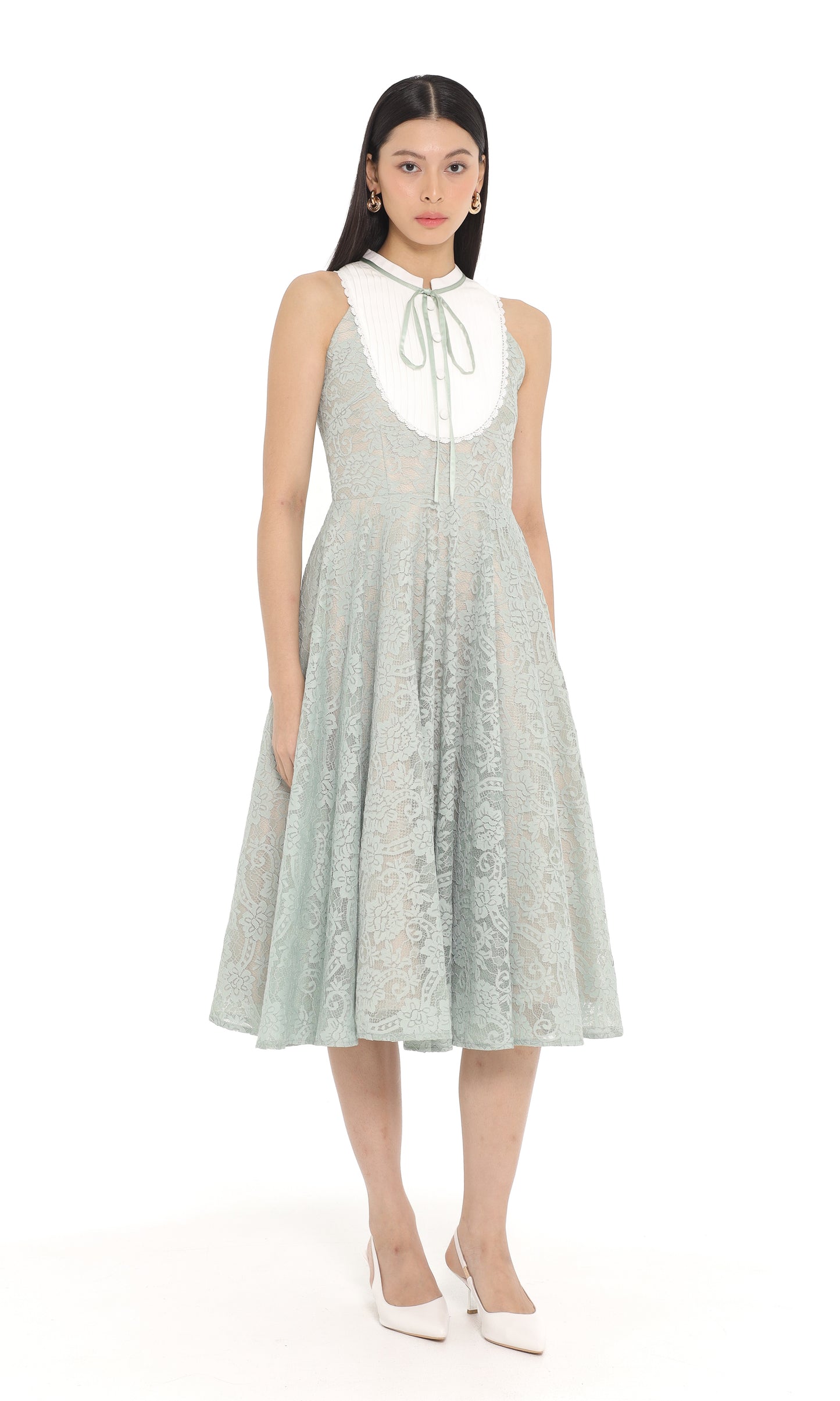 Clary Dress in Sage Green