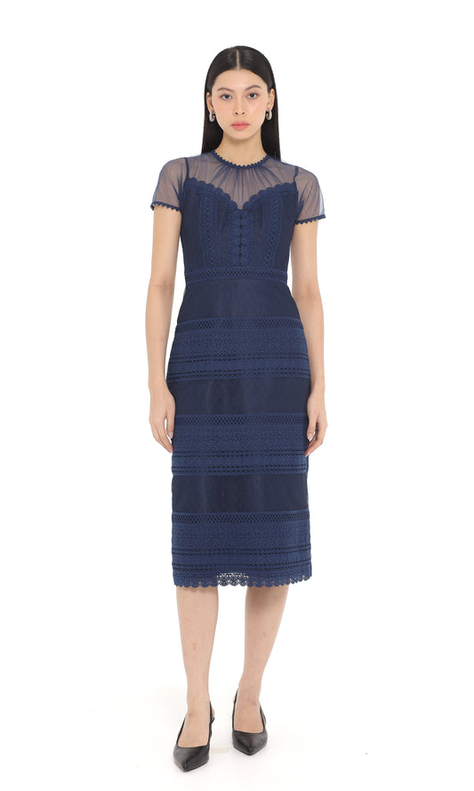 Focal Dress in Navy