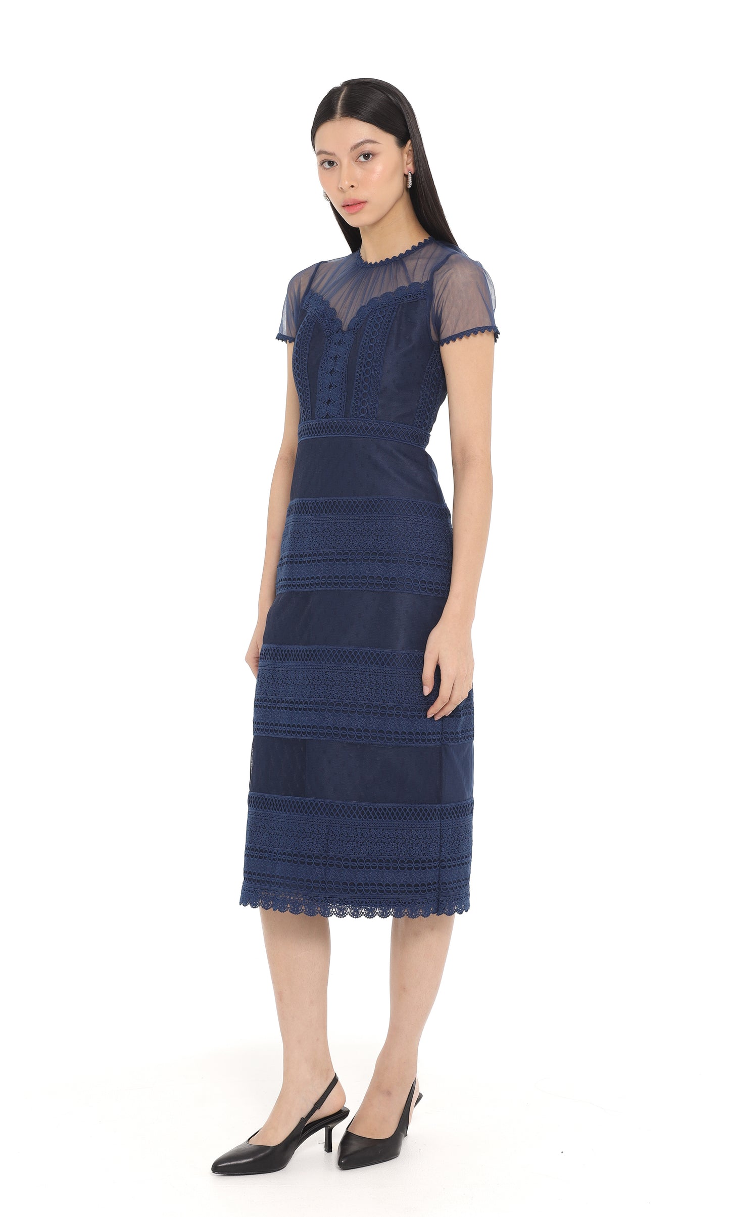 Focal Dress in Navy