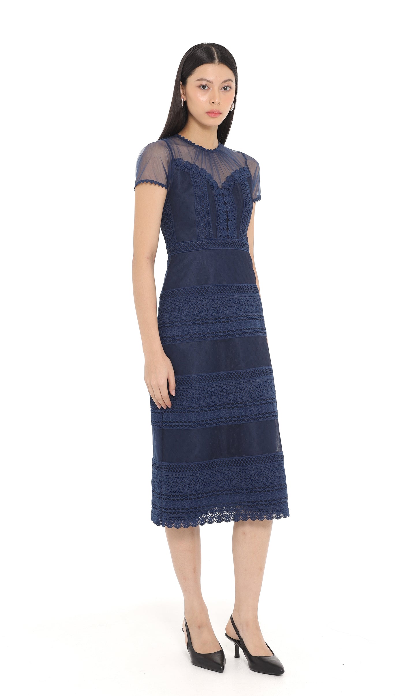 Focal Dress in Navy