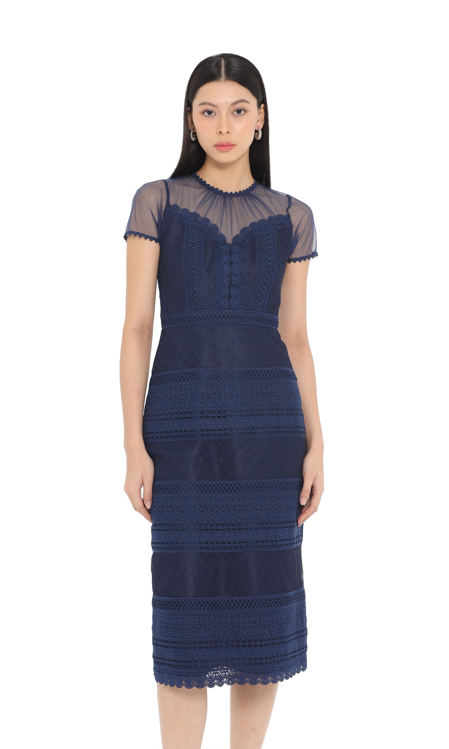 Focal Dress in Navy