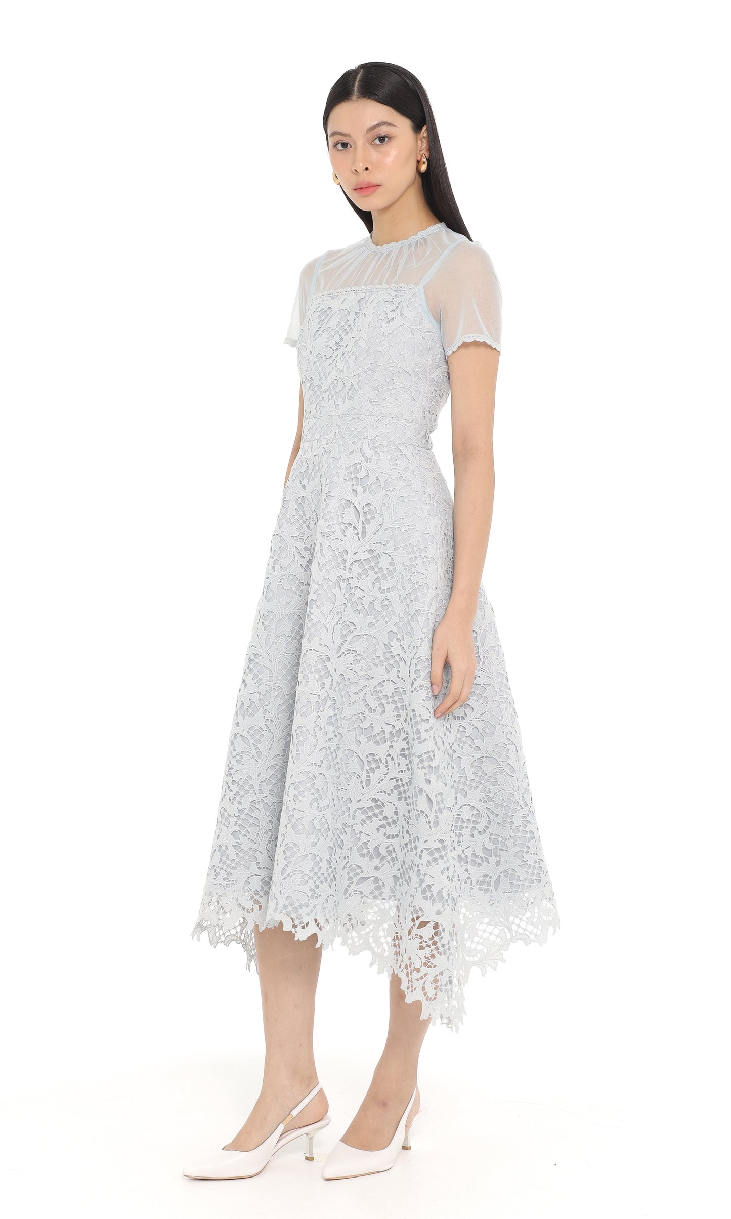 Navin Dress in Ash Blue