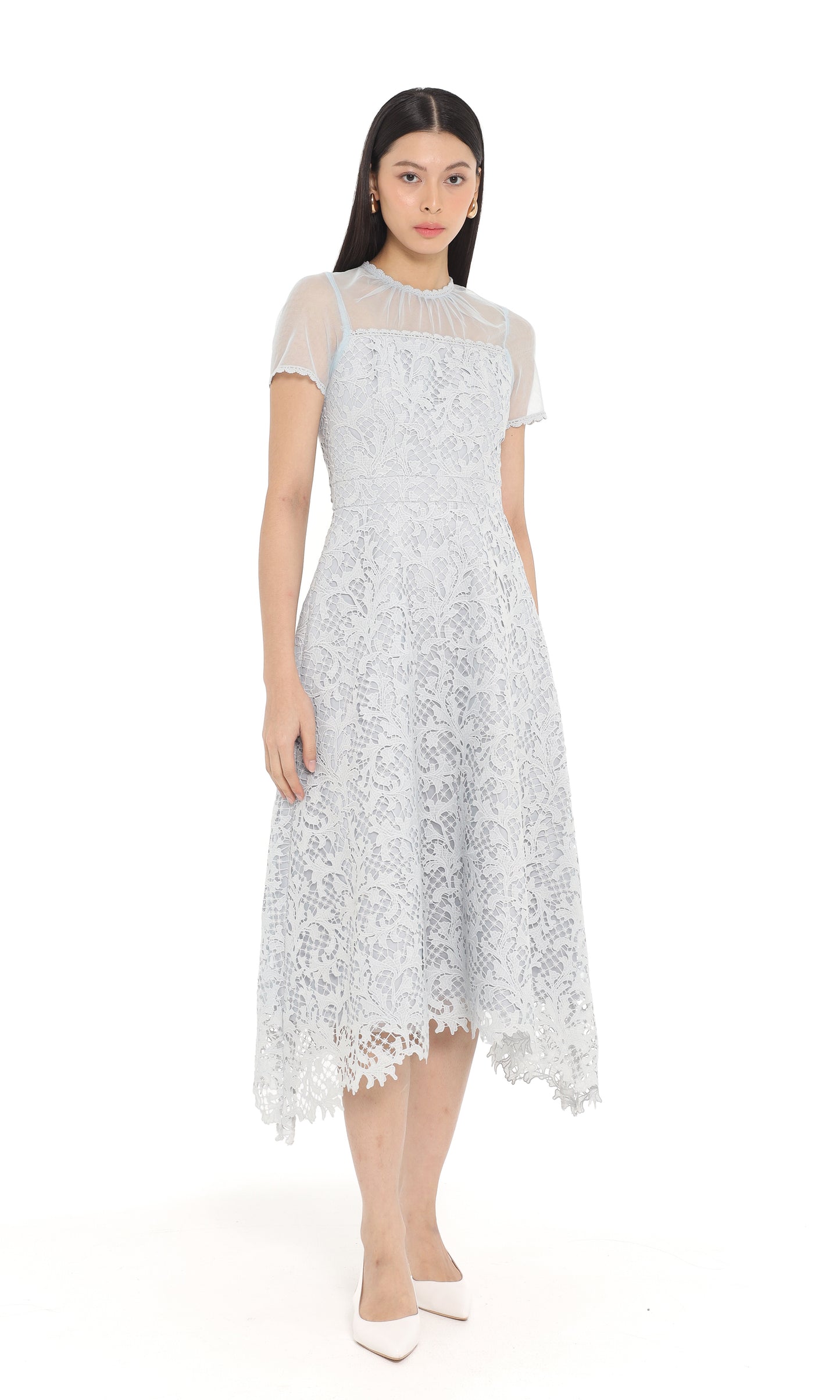 Navin Dress in Ash Blue