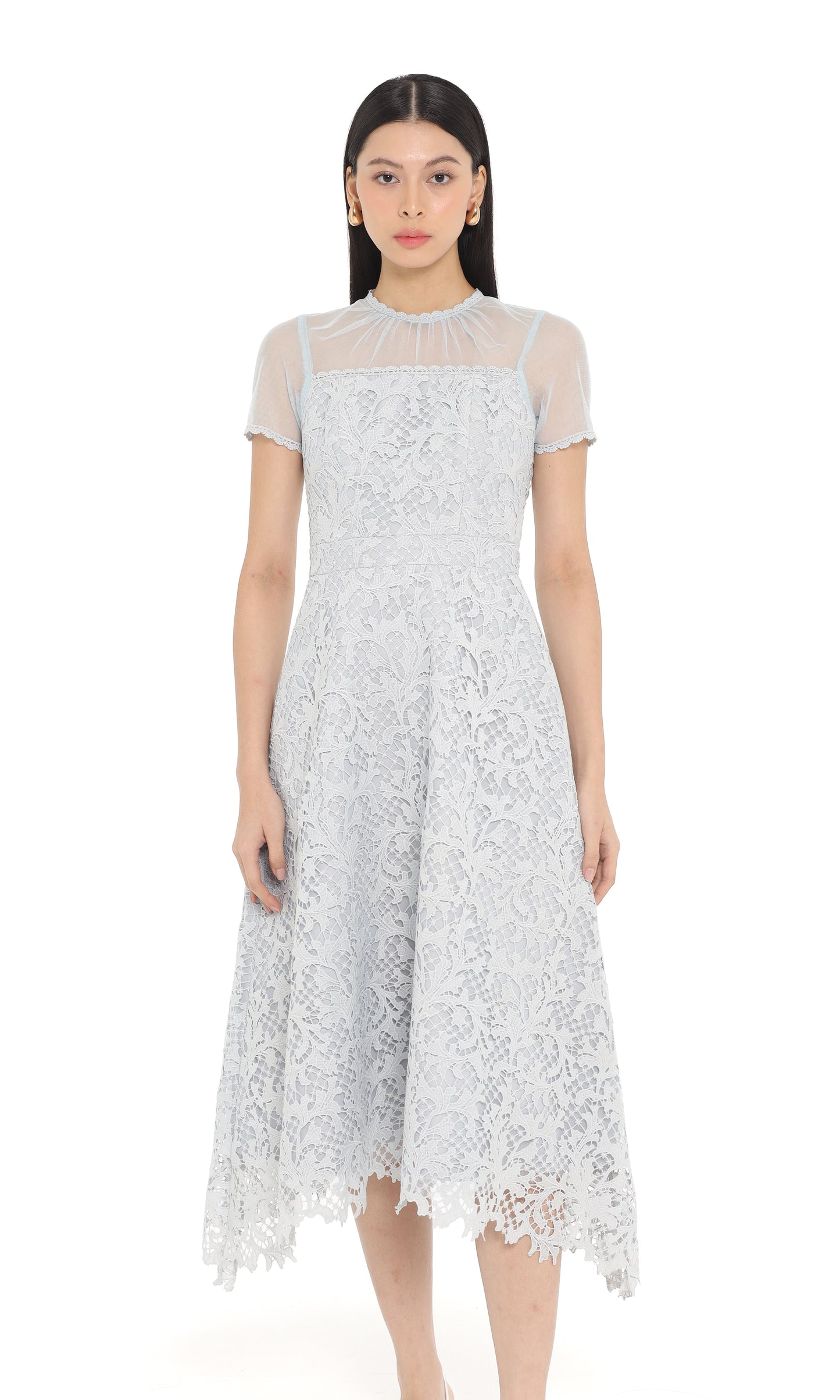Navin Dress in Ash Blue