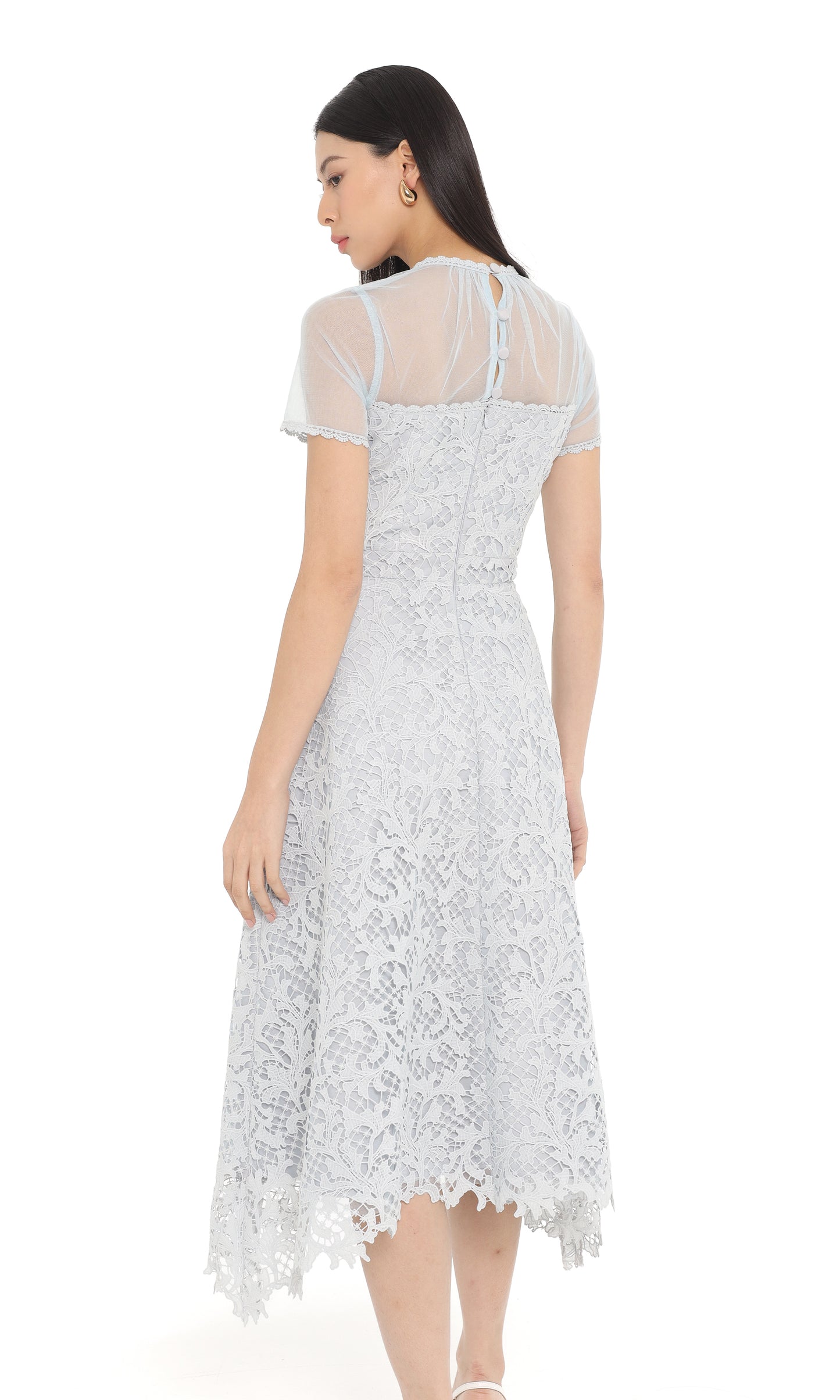 Navin Dress in Ash Blue