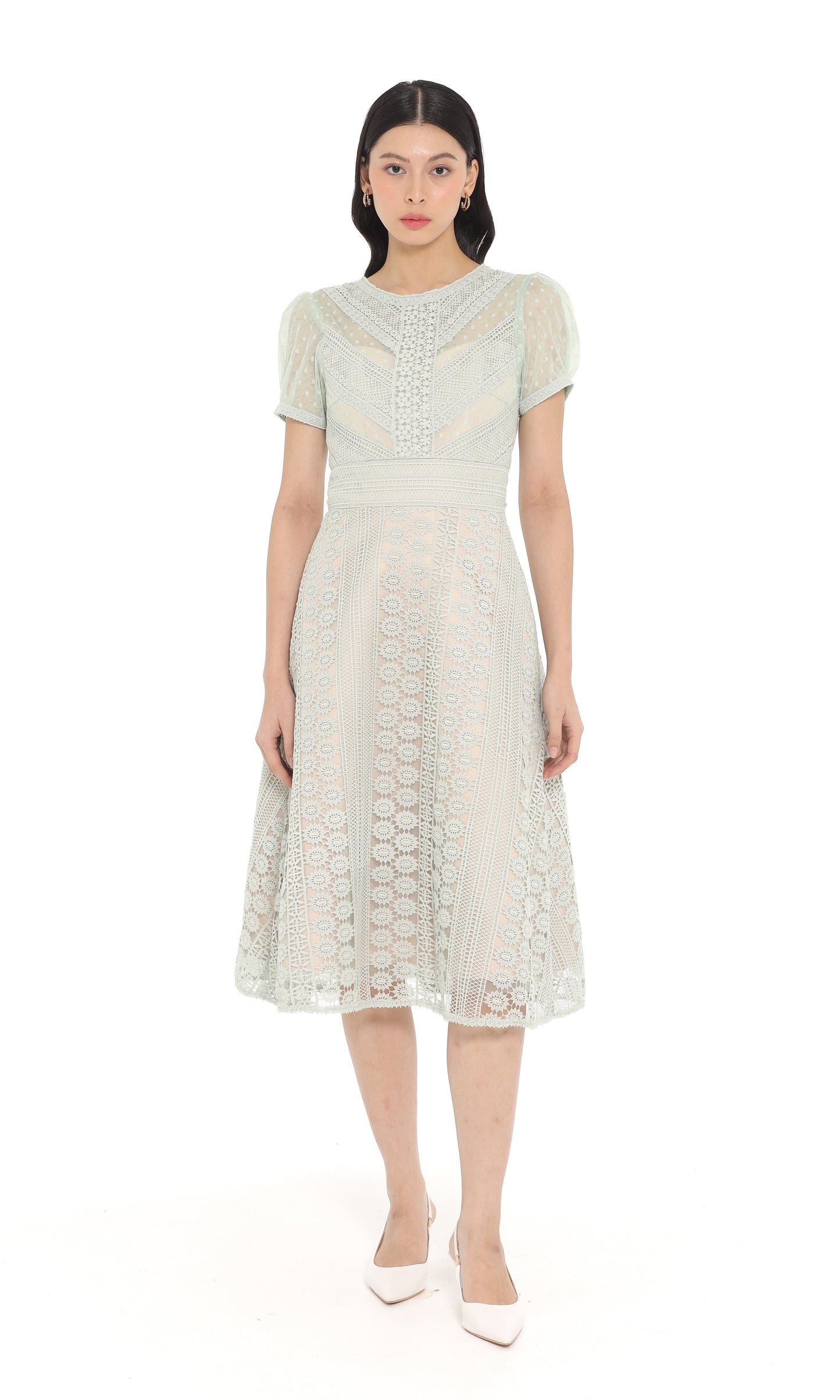 Solene Dress in Mint