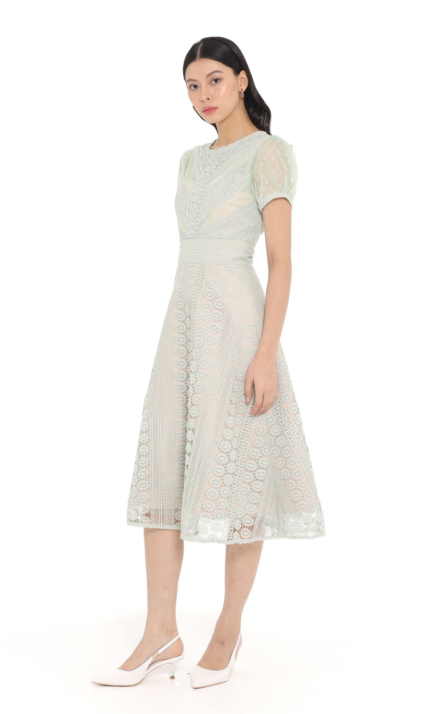 Solene Dress in Mint