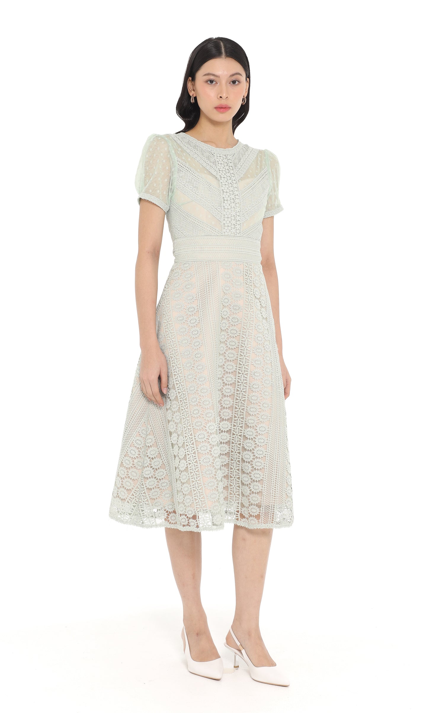 Solene Dress in Mint