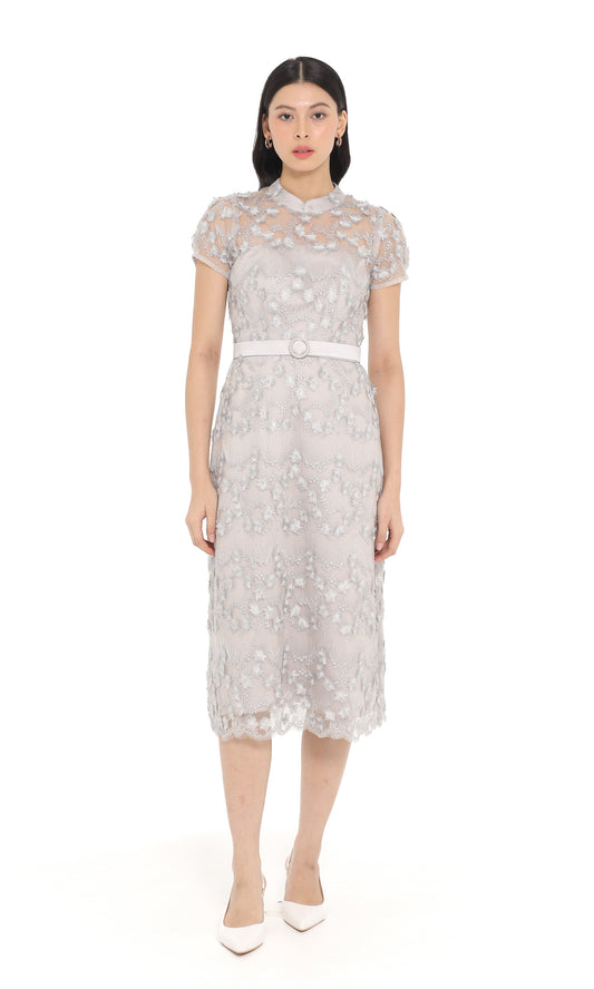 Clea Dress in Silver