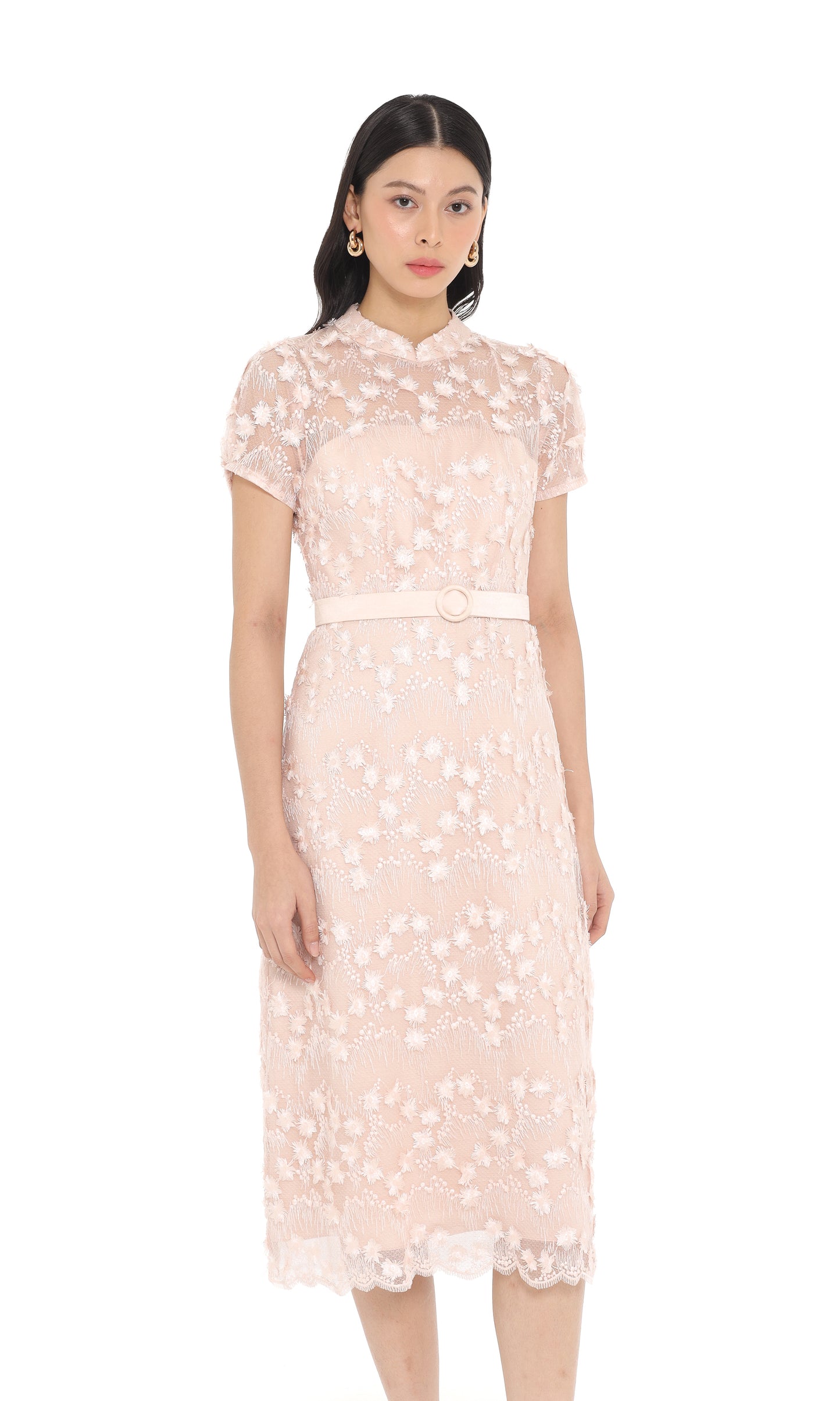 Clea Dress in Peach