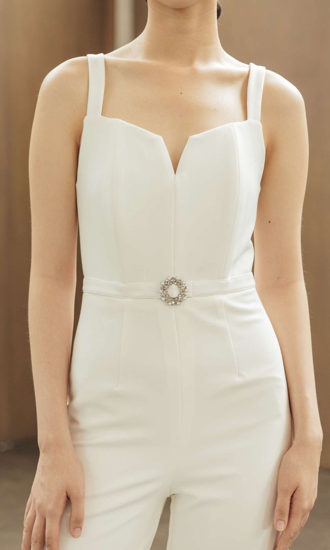 Vento Jumpsuit in White