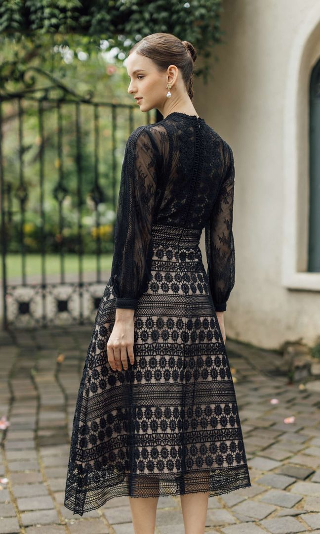 Cerise Dress in Black