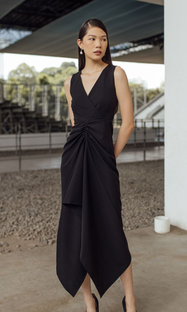 Georgia Dress in Black (READY STOCK)
