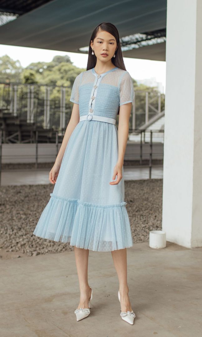 Antonia Dress in Blue